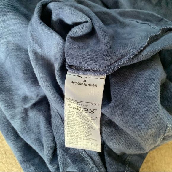 Gap Shrunken T Navy Blue Long Sleeve Top (Size Medium) - Picture 4 of 7